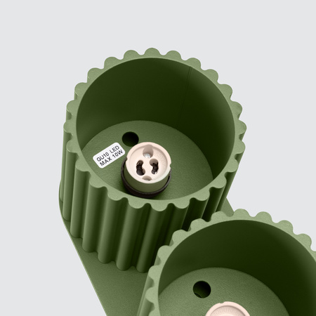 Oprawa Natynkowa 2x GU10 Aluminiowa Zielony Oliwkowy Aura Deep Space SL.1795 Sollux