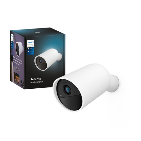 Kamera Zewnętrzna Secure Bezprzewodowa Biała Noktowizor IP65 PHILIPS HUE WIFI Zigbee 