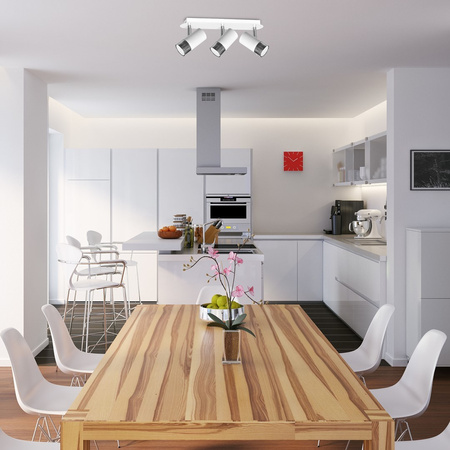 Lampa Sufitowa DANI Biała Chrom 3xGU10 Milagro