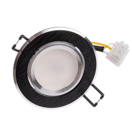 Oprawa Halogenowa Podtynkowa Okrągła Ruchoma TRIX 3w1 GU10 6W 4000K Czarny LUMILED