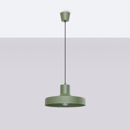 Lampa Wisząca Sufitowa E27 Zielony Oliwkowy BILO Crimson SL.1705 Sollux