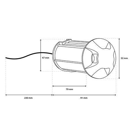 Oprawa Najazdowa Lampa Dogruntowa Schodowa LED IP44 Srebrna LUMILED