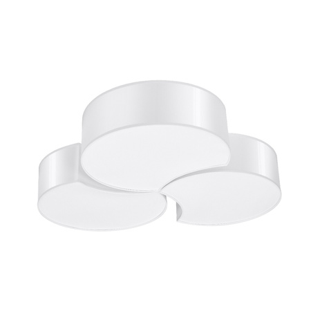 Lampa Sufitowa Natynkowa CIRCLE 3B 6xE27 Plafon Biała SOLLUX