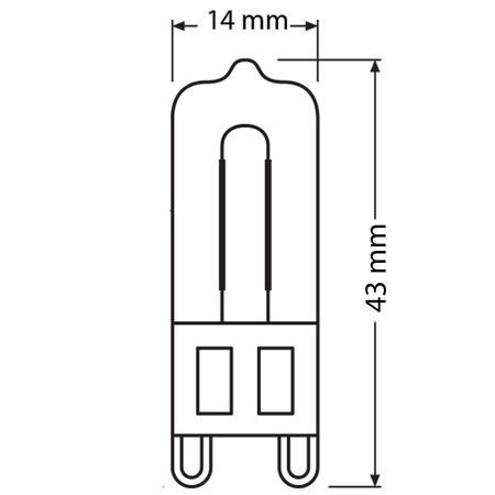 2x Żarówka Halogenowa G9 50W 740lm 2800K OSRAM HALOPIN Blister