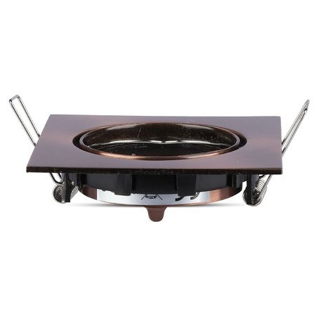 Oprawa Sufitowa Podtynkowa Oczko GU10 Kwadratowa Brązowa VT-779 V-TAC