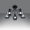 Lampa Sufitowa Wisząca Zwis 5x E27 Żyrandol Owalna Czarna Nowoczesna Fillan Sollux