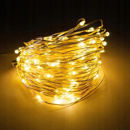 Girlanda Solarna Ogrodowa OZDOBNA Łańcuch Świetlny 300 LED 32m Ciepła Barwa