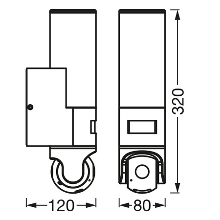 Inteligentna Lampa Zewnętrzna LED z Kamerą 16W 900lm 3000K Ciepła Czujnik Ruchu Światła Regulacja Głośnik Alarm Ściemnialna IP44 Szary SMART+ WiFi Camera Ledvance