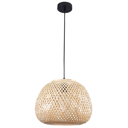 Lampa Sufitowa Wisząca Zwis E27 Beżowy BAMBOO NATURAL Sanico Goldlux
