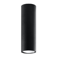 Lampa Sufitowa Oprawa Natynkowa SPOT TUBA GU10 Tubularna Czarna Nowoczesna Lagos Sollux