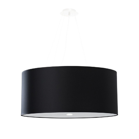 Lampa Sufitowa Wisząca Zwis 5x E27 Żyrandol Geometryczna Czarna Minimalistyczna Otto Sollux