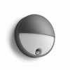 Kinkiet Ogrodowy Lampa Elewacyjna Zewnętrzna LED 5.5W 600lm 2700K IP44 z Czujnikiem Ruchu i Zmierzchu Antracyt Capricorn Philips