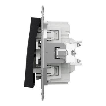 Łącznik Schodowy bez Ramki Szybkozłącza z Podświetleniem LED Antracyt Asfora Schneider