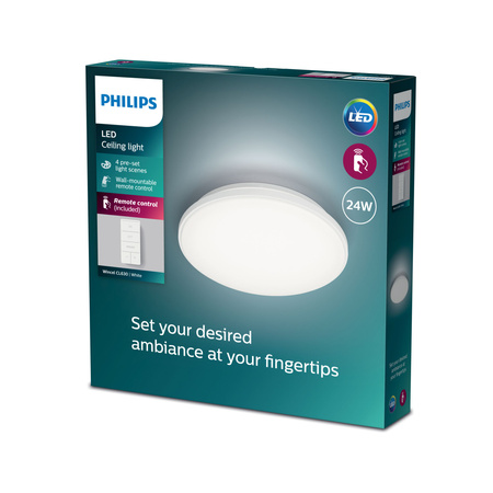 Plafon LED Lampa Sufitowa 24W 2700-6500K ŚCIEMNIALNY CCT 39cm WINCEL + PILOT PHILIPS