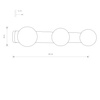 Kinkiet Ścienny Lampa Natynkowa 3x G9 Chrom Wodoodporna Łazienkowa IP44 Nowoczesna BRAZOS 6951 Nowodvorski