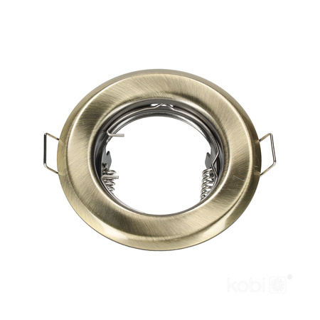 Oprawa Podtynkowa GU10 Halogenowa Wpuszczana Spot Oczko Patynowy Okrągła Kobi