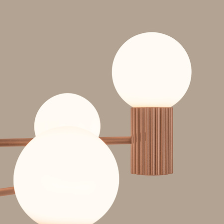 Lampa Wisząca Żyrandol 6x G9 Aluminiowa Mokka Halo French Sky SL.1834 Sollux