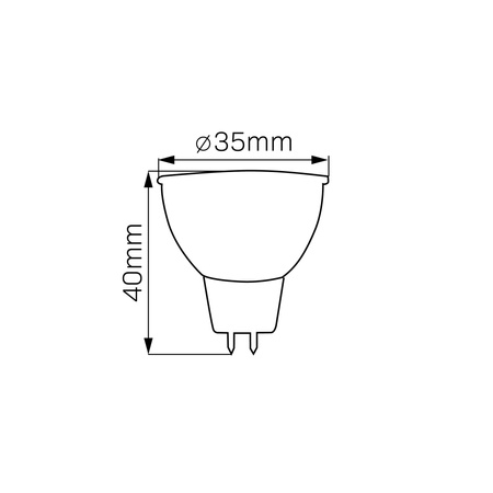 Żarówka LED MR11 MR11 2.2W 185lm 6500K Zimna 38° 12V Sanico Goldlux