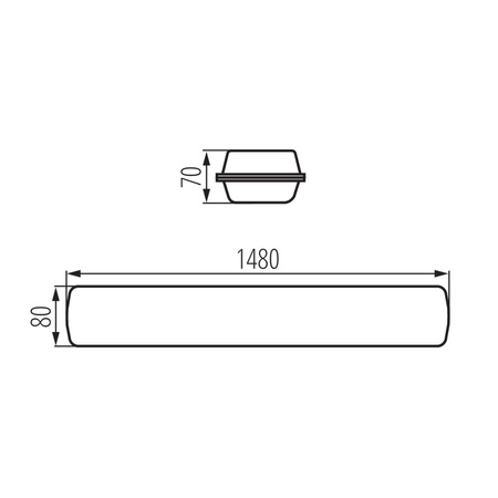 Oprawa Lampa Hermetyczna LED 66W 150cm 10000lm 4000K Neutralna 115° IP65 IK08 Natynkowa Kanlux