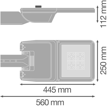 Lampa Uliczna LED Przemysłowa Oprawa Drogowa Ściemnialna 25W 3550lm 4000K IP66 Biały Streetlight Flex Ledvance