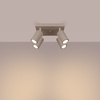 Lampa Sufitowa Plafon 4x GU10 Aluminiowa Taupe Karbon Deep Space SL.1769 Sollux