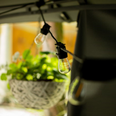 Girlanda Ogrodowa Zewnętrzna Łańcuch Świetlny 10m 10x E27 Żarówki 1W 2700K NARCI Lumiled