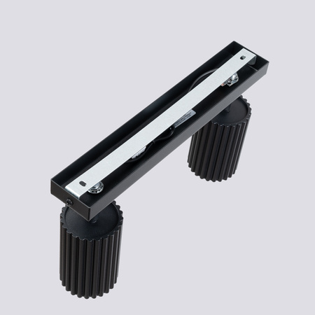 Lampa Sufitowa Reflektor Tuba Spot 2x GU10 Czarna Karbon Deep Space SL.1580 Sollux