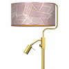Lampa Podłogowa Stojąca ZIGGY Różowe Złoto Różowa 1xE27 + 1x mini GU10 Milagro