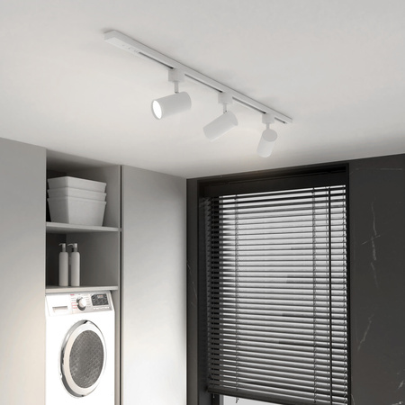 Zestaw Szynowy Lampa Sufitowa Szynoprzewód 1m + 3x Reflektor Szynowy LED GU10 Jednofazowy Biały EasyLink Zilo Philips