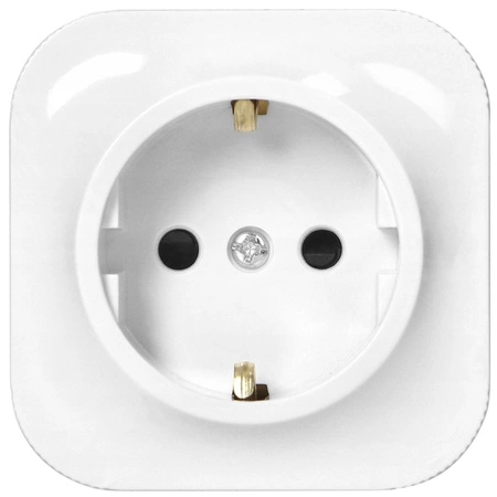 Gniazdo Pojedyncze Natynkowe Schuko 2P+Z Białe TODO ORNO