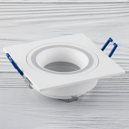 Oprawa HALOGENOWA CLARO Podtynkowa Stała KWADRAT Biała GU10