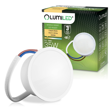 Wkład do Opraw LED Żarówka Moduł INSERT Reflektor 5W = 35W 470lm 3000K Ciepła 120° LUMILED