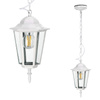 Lampa Wisząca Ogrodowa Zewnętrzna E27 Biała IP54 LO 4105 Kobi