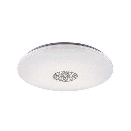 Plafon LED Lampa Sufitowa Oprawa Ścienna Inteligentna 40W 3200lm 3000-6500K CCT RGB Timer Chrom Nowoczesny Ophelia Rabalux