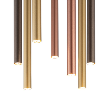 Lampa Sufitowa Wisząca 7x G9 Złota Nowoczesna LASER 490 10704 Nowodvorski