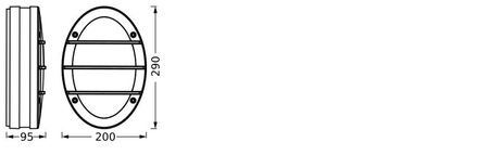 Lampa Ogrodowa Zewnętrzna Kinkiet Elewacyjny LED E27 IP65 IK06 Szary Endura Ledvance