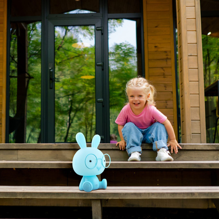 Lampka Nocna Dekoracyjna KRÓLIK LED 2,5W Ciepła Niebieska Lampka dla Dzieci GOLDLUX (Polux) + Przewód USB-C