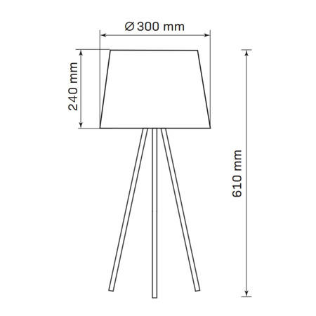 Lampa Stołowa E27 Czarna Złota ELENA Sanico Goldlux