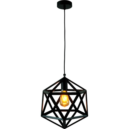 Lampa Wisząca Sufitowa GEOMETRYCZNA IL MIO DENMARK 1xE27 Czarna - GOLDLUX (Polux)