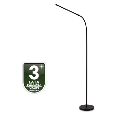 Lampa Stojąca Podłogowa Stołowa LED 14W CCT Ściemnialna z Regulacją Wysokości LONGA 2 Czarna LUMILED