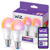 2x Żarówka LED E27 A60 8.5W = 60W 806lm 2200-6500K RGB + TW Inteligentna SMART WiFi Bluetooth Aplikacja WiZ