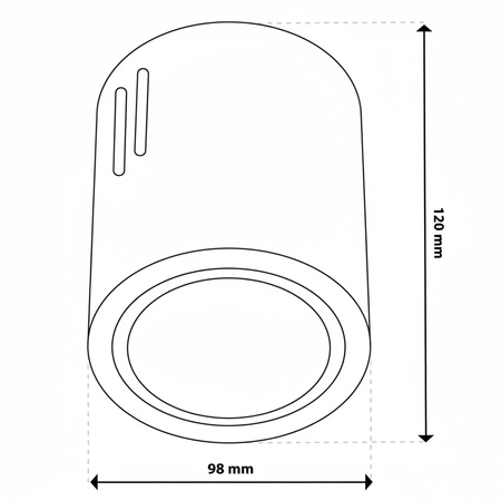 Oprawa Sufitowa Natynkowa Stała Okrągła APUS 10 Spot TUBA Biała E27