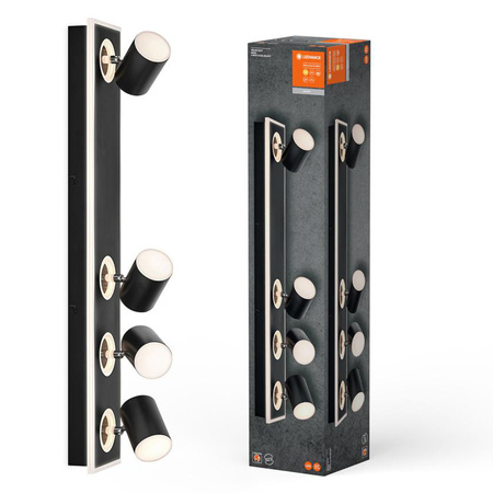 Lampa Sufitowa Ścienna LED Reflektor 4-Punktowy Dekoracyjny Ozdobny 58.5W Czarny LEDVANCE