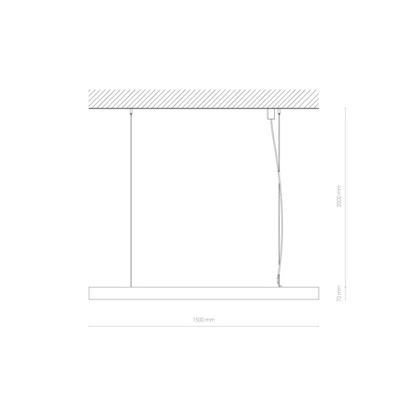 Lampa Liniowa Sufitowa LED 40W 4540lm 3000K Ciepła Czarna 150cm CL OFFICE LED PRO 10213 Nowodvorski