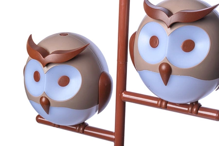 Lampa Sufitowa OWL 2XG9 LED Sowy Brązowa Milagro