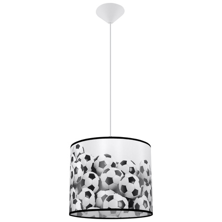 Lampa Sufitowa Wisząca Zwis E27 Owalna Biała Czarna Nowoczesna Piłka Sollux