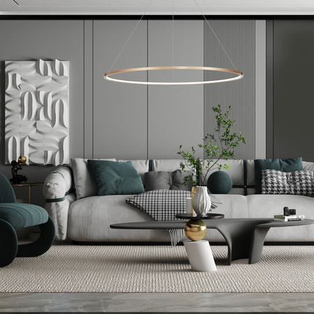 Lampa Wisząca Sufitowa Saturno Złota 65W LED Milagro