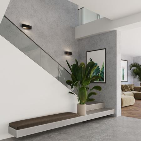 Lampa Ścienna Kinkiet G9 eliptyczny Czarna Nowoczesna Toni Sollux