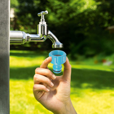 Zestaw Wąż Ogrodowy do Wody 3/4" 50m, Zraszacz Prosty, Przyłącze z Gwintem, Szybkozłącze Stop, Szybkozłącze Przelot 3/4" CELLFAST