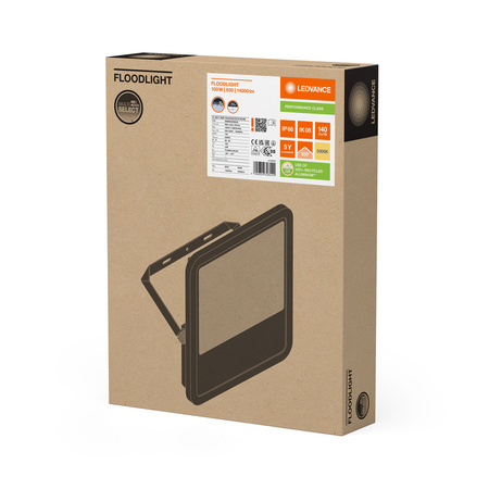 Naświetlacz LED Reflektor Zewnętrzny Lampa 100W 14000lm 3000K IP66 Czarny Floodlight Ledvance